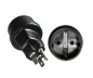 Preview: Reiseadapter Amerika USA/Japan CEE 7/3 auf Typ B CEE 7/3 Buchse/USA Nema 5-15P 3pin St., DINIC Box mit Euroloch